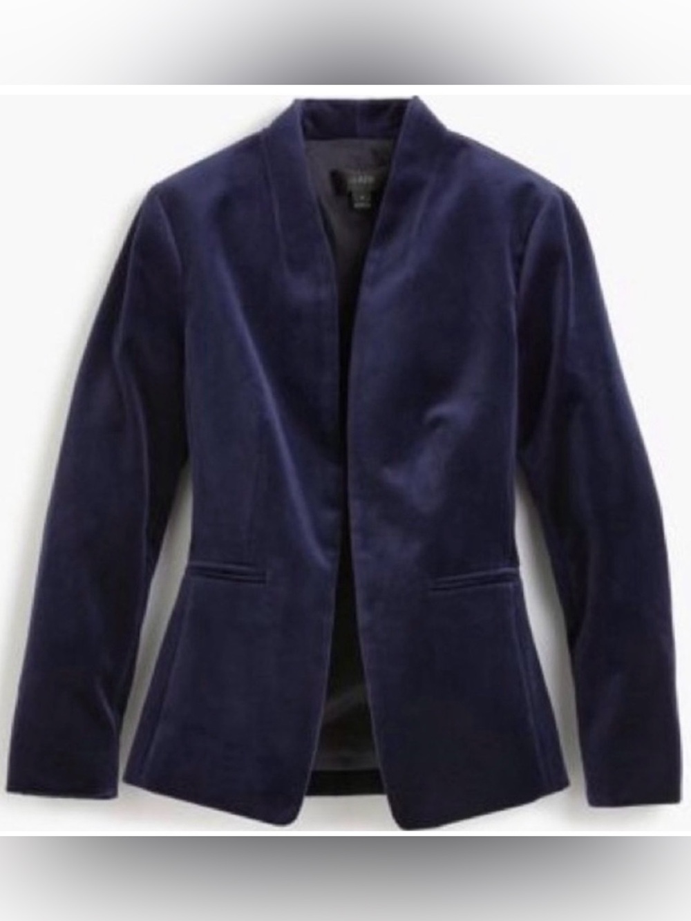 J. Crew 365 Going Out Blazer in Stretch Velvet Navy- Size 12